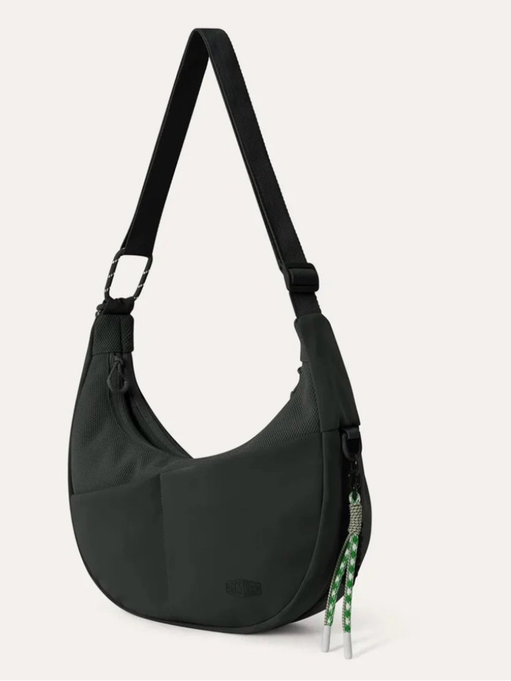 BAGSMART REIKI Black Med Hobo Bag Shoulder Crossbody Travel Gym expandable NWT - Picture 2 of 6